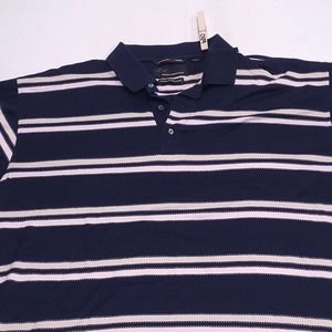Greg Norman Short Sleeve Casual Polo Shirt Adult Mens Size Large L Blue White